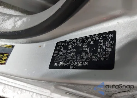 2008 Kia Sorento Ex из США, поврежденный, VIN KNDJD736685782546